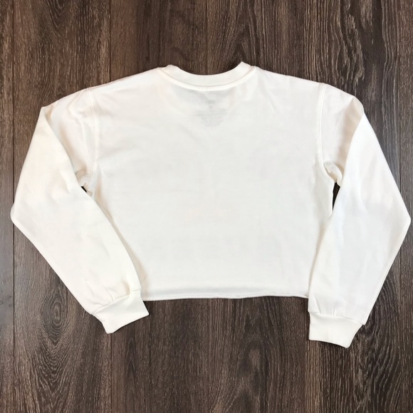 Freeze “Hallo Queen” Women’s Halloween Tiara Cream Crop Top Sweatshirt Size M - Picture 5 of 5